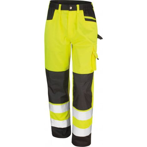 Pantalon multipoche haute visibilité Result Homme Classe 2 Jaune XL.