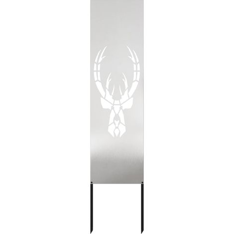 Garten Sichtschutz-Leinwand Silber 32 x 140 cm Edelstahl vidaXL