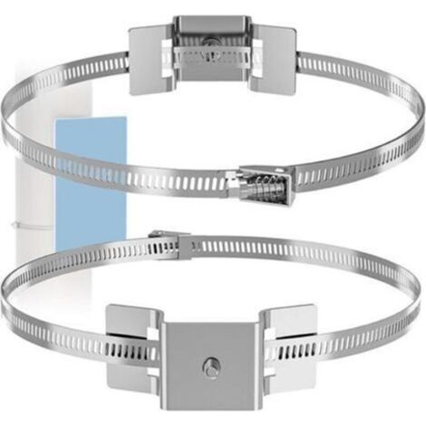 Support de montage sur poteau – Support de montage pour caméras de sécurité Supports de poteau réglables sans perçage pour véranda, TV, balustrade satellite, installation de chauffe-eau extérieur (1/5)