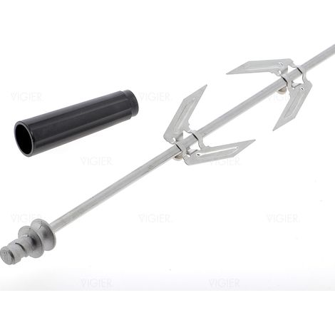 Broche tournebroche 6mm x 6mm carré 90cm de long – Charge maximale 10kg – BROCHE900 – Compatible avec cardans