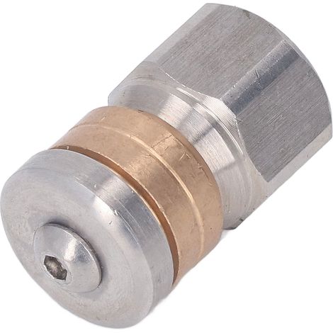 Buse de nettoyeur haute pression en acier inoxydable et laiton, mini buse compacte pour débouchage d'égout, pour eau chaude et froide, 5000 PSI, filetage femelle G3/8". (1/5)