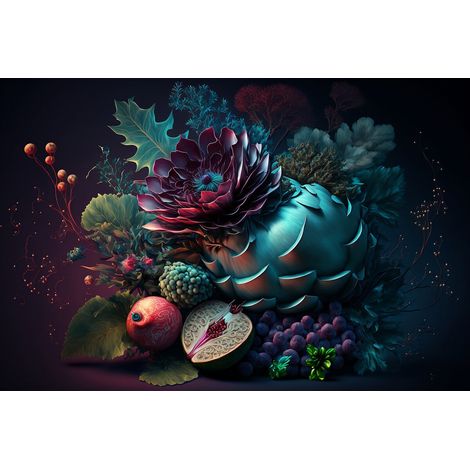 Tableau sur toile tropical néon 30x45 cm - Impression sur Toile Murale Décorative - Image imprimée en HD sur Toile - Toile sur Châssis en Bois FSC - Fabriqué en France (1/5)