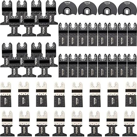 Oscillating Tool Saw Kit with 7 Types of Blades, Multi-Function Oscillating Stainless Steel Blade, Universal Multi-Tool Oscillating Blades 45-47HRC for Easier Cutting Process (1/5)