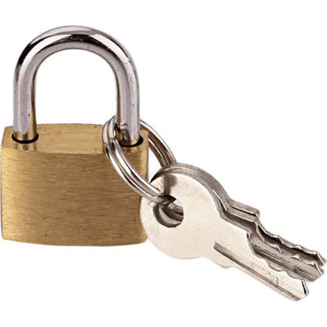 Lucchetto da 20 mm, set da 2 con serratura a chiave, lucchetto piccolo, ideale per valigie, armadi, armadietti sportivi, armadietti, cassette degli attrezzi, oro
