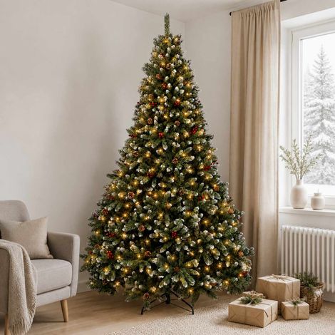 vidaXL Árbol de Navidad artificial con ramas articuladas 240 cm (1/5)