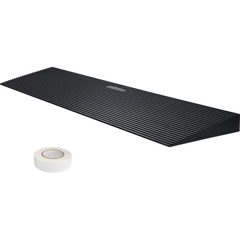 Rampe de seuil 4,06 cm pour robot aspirateur, 90 cm de large, caoutchouc naturel antidérapant, avec ruban adhésif double face pour portes, allées, salle de bain, carrelage. (1/5)