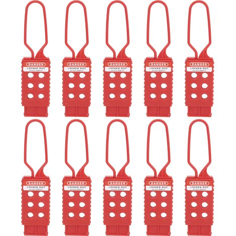 Eosnow 10PCS Sicherheitsverriegelungshaspel 6-Loch-Isoliernylon für die Wartung von Industrieanlagen