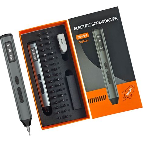 Jeu de tournevis rechargeable avec étui à embouts pour l'entretien de la maison (1/5)