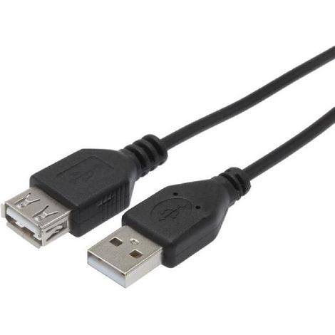 Rallonge USB 2.0 USB-A-USB-A - Male-Femelle - Noir - 3m