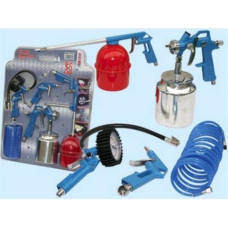 KIT ACCESSORI ARIA COMPRESSA BRIXO PZ.5 AEROGRAFI POSTOLE TUBO COMPRESSORE