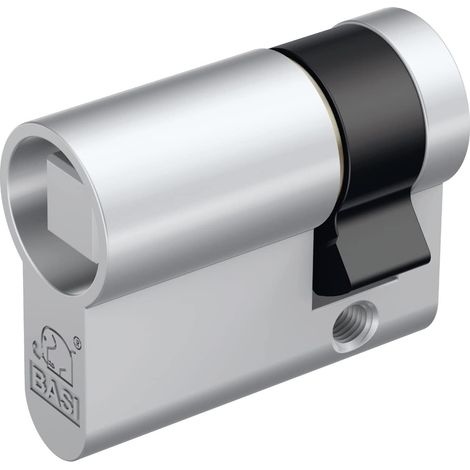 BASI DEMI-CYLINDRE CARRÉ 10/30 MM  CYLINDRE CARRÉ  8 MM INTÉRIEUR  POUR POTEAUX D'ARRÊT, VITRINES, POUBELLES, INTERRUPTEUR À
