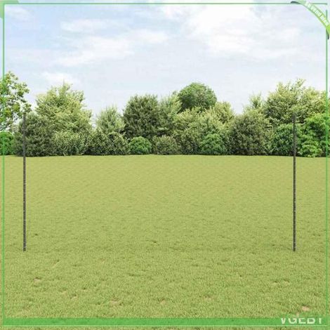 Clôture en acier avec poteaux gris 100 m x H150 cm - kit résistant aux intempéries (1/5)