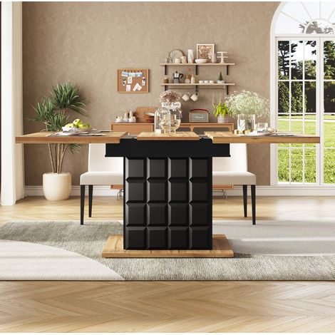 tavolo allungabile 110-140x80 cm salvaspazio con ripiani OKMYHOME (1/5)