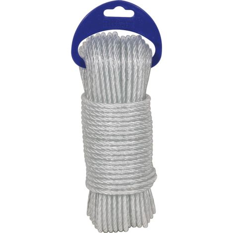 CORDA CAVETTO PE PLASTIFICATO 4C 5MM BIANCO