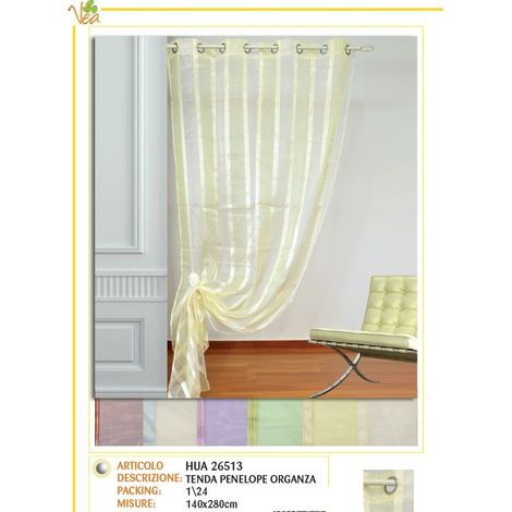 Tenda Arredamento per interni penelope 140 x 280 cm Vari Colori