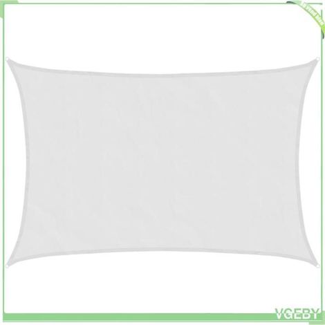 Voile d'ombrage - FAFEICY - 4000546 - 4,5x3 m - Gris clair - 100% polyester Oxford (revêtement PU) (1/5)
