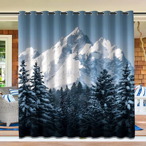 Rideaux d'extérieur améliorés pour gazebo, rideaux d'extérieur imperméables pour abri de jardin, 2 pièces 200200cm (1/4)