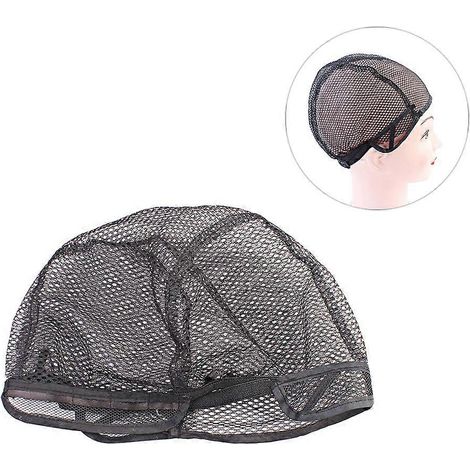 Cinq bonnets élastiques en filet pour maintenir les cheveux en place, avec des bonnets de perruque en maille noire. (1/5)