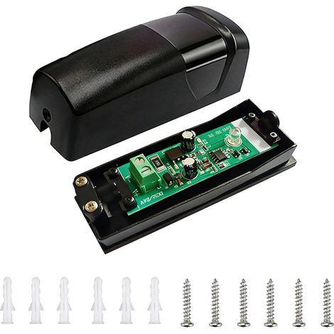 Cellule Portail, Photocellule Portail, Photocellules Universelles Infrarouges pour Portail et Porte Automatique, Cellule Photoélectrique Réglable 90°, Alimentation AC/DC 12-24V, Portée 20m, IP55 (1/5)