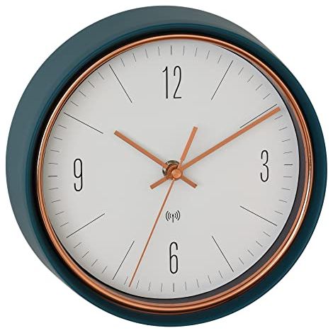 TFA Dostmann 60.3547.20 Radiocontrollato Orologio da parete 22.3 cm x 7 cm Petrolio, Verde (1/4)