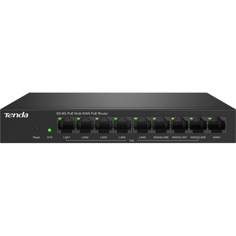 Tenda G0-8G-PoE router Gigabit Ethernet Negro (1/4)
