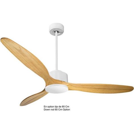 Modulo de KlassFan - Super déstratificateur d'air avec thermostat sans Lumière blanc bois clair idéal 40 m²  KLDC4P5SW166