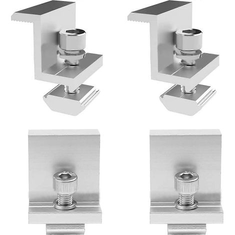 Kit de 4 supports de fixation pour panneaux solaires, en alliage d'aluminium de 30 mm, pour camping-cars, bateaux, toits et murs. (1/5)