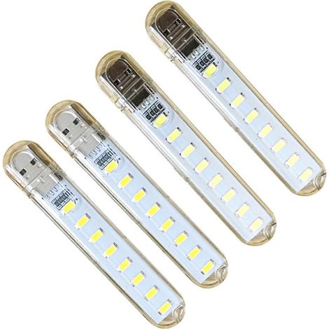 Lot de 4 petites lampes lecture LED avec prise USB pour (1/4)