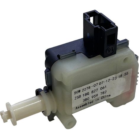 18G 827 061 is a motor for the roof rack and trunk locking mechanism of the 2009 Volkswagen Bora. (1/5)