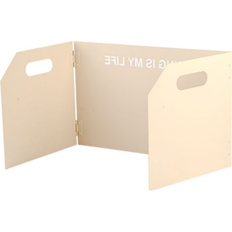 Pare-vent pliable pour réchaud de camping, écran anti-vent métallique extérieur pliable, bloc-vent blanc triple pli (1/5)