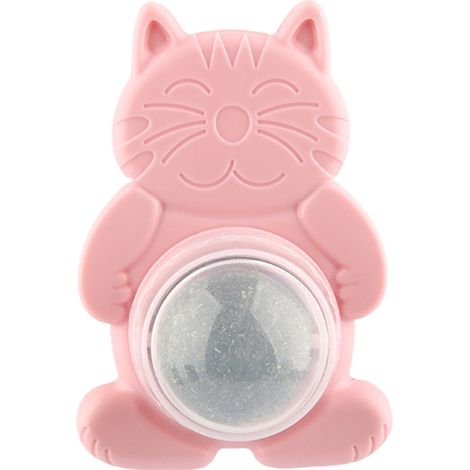 Balle À Chat - 10 cm x 6,8 cm - Rotation 360° - Nettoyage Dentaire - Fixation Adhésive Mur Porte Fenêtre Sol - Pour Chats Toutes Tailles - 1 Pièce (1/5)