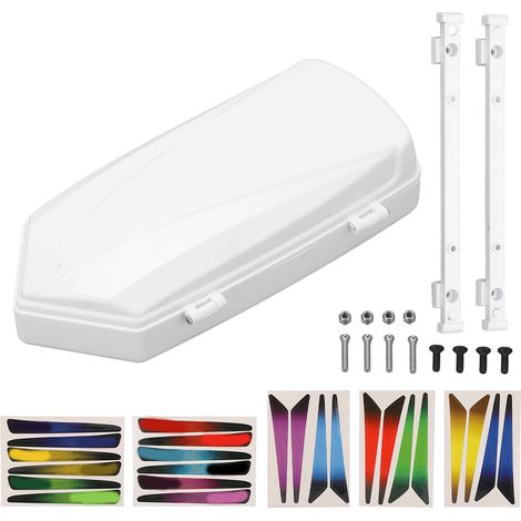 Coffre de rangement télécommandé pour voitures 1/10 et 1/8, boîte d'accessoires et pièces upgrades, couleur blanc (1/5)