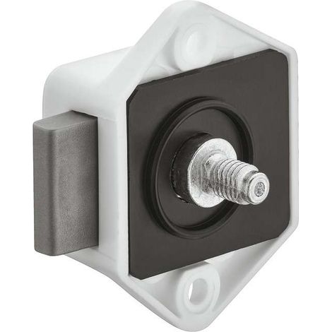 Cyclingcolors – Serrure à pêne dormant en applique blanche 15mm – Fermeture universelle pour porte, portail, meuble – Installation rapide avec vis (1/4)