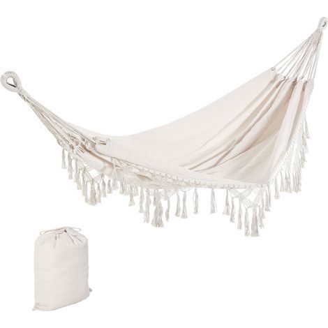 TAISHENGDA-Hamac de voyage extra-large 288x150cm – Tissu 65% coton 35% polyester – Charge max. 150 kg – Sac de transport inclus (1/5)