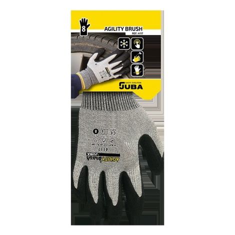 H4117/10 GUANTE ALGODON SPANDEX "AGILITY BRUSH" T-10 - JUBA