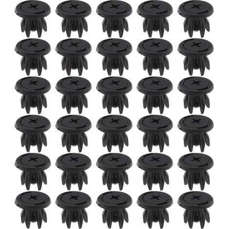Lot de 30 Clips de Protection Contre Les éclaboussures de Roue intérieure de Voiture en Plastique Compatible 10MM Noir (1/5)