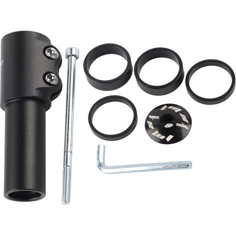 Prolongateur de Potence Vélo en Alliage d'Aluminium avec Clé Hexagonale pour VTT et Vélo de Route (1/5)