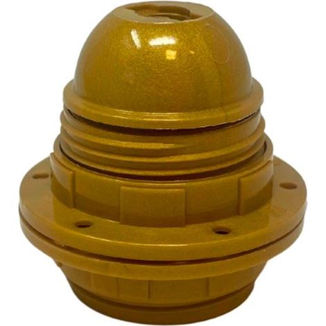 Portalámpras e27 asf todo rosca + 2 arandelas, oro brillante (1/2)