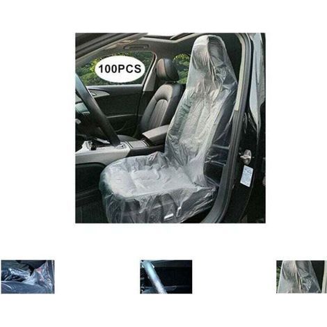 Housses De Siège Jetables Transparentes 100 Pièces, Protection En Plastique Pour Chaise (1/3)