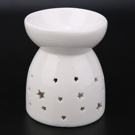 Lampe parfumée nocturne en céramique, brûleur d'huile essentielle, encensoir pour bougie, poêle d'aromathérapie (1/4)