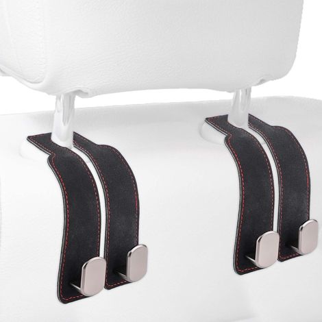 CCYKXA 2 Stück Auto-Kopfstützenhaken, Auto-Kopfstützen-Handtaschenhaken, Autositz-Organizer-Haken, Autositzhaken für Handtaschentaschen (schwarz)