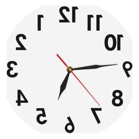 BUNTHAUS Reverse-Wanduhr, batteriebetrieben, kreative Kunst, Wanddekoration, digitale Zeituhr, Heimdekoration (1/5)