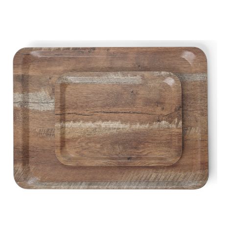 Plateau de service en bois de chêne imprimé 370x530mm Hendi 508947 (1/2)