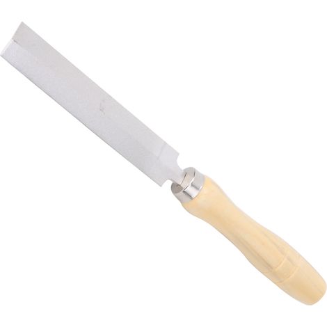 Lime diamantée en forme de losange avec manche en bois, outil de meulage du métal et du verre pour le travail du bois et le jardinage (5 pouces) (1/5)