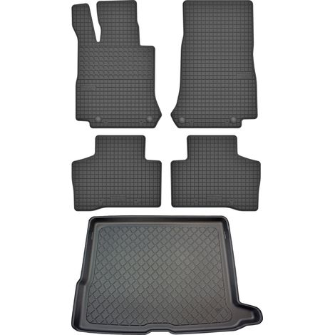 Juego de alfombrillas de goma para coche y maletero para Mercedes GLC-Class X253 SUV desde septiembre de 2015.