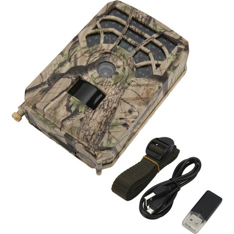 Caméra de chasse 5 mégapixels HD 1280x720P 25 ips étanche avec écran LCD 2,4 pouces, robuste, idéale pour la surveillance des jardins et des champs. (1/5)