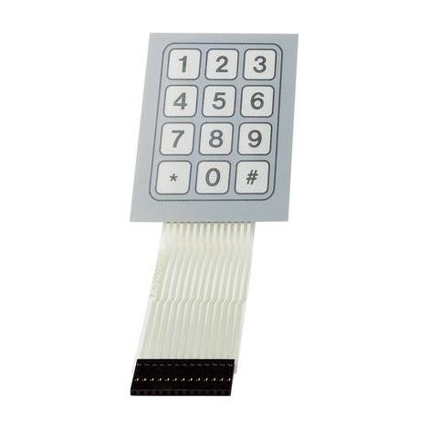 Clavier à membrane matrice 1 x 12 SU709948 1 pcs.