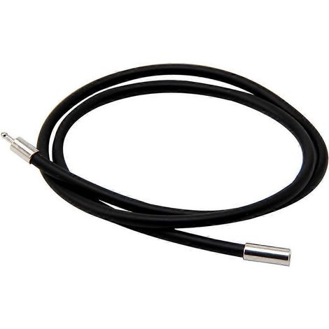 16 Zoll lange, 3 mm dicke Halskette aus Gummikordel mit Edelstahlverschluss (1/4)