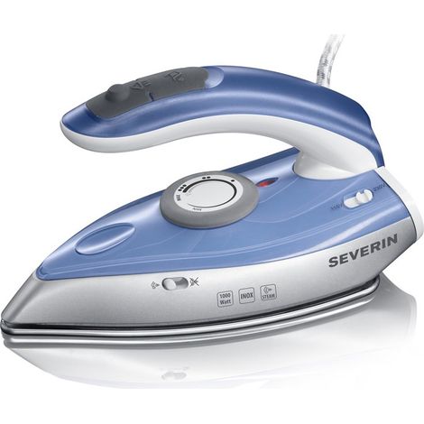 Fer à repasser de voyage Severin BA 3234 argent-bleu 1000 W
