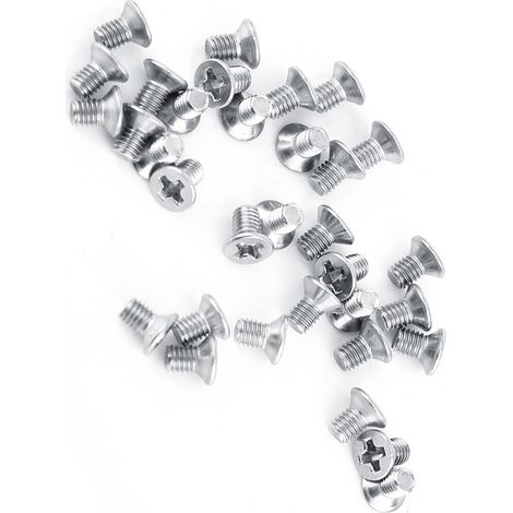 Sachet de 100 vis à tête fraisée plate en acier inoxydable (304), vis à métaux, boulons, fixations, accessoires d'outils de réparation M34 (1/5)